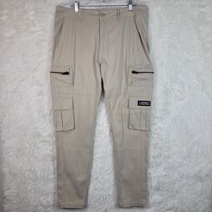 OVO October's Very Own Beige Cargo Pants Utility Hip Hop Streetwear 36x31